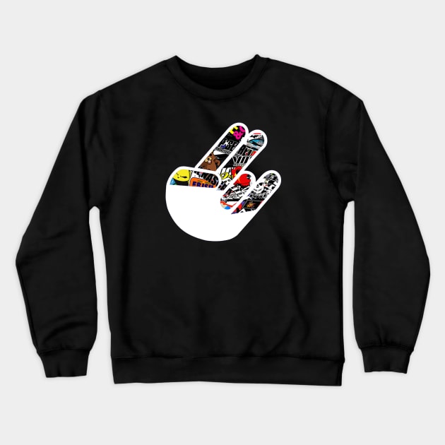 jdm finger symbol Crewneck Sweatshirt by Ajiw